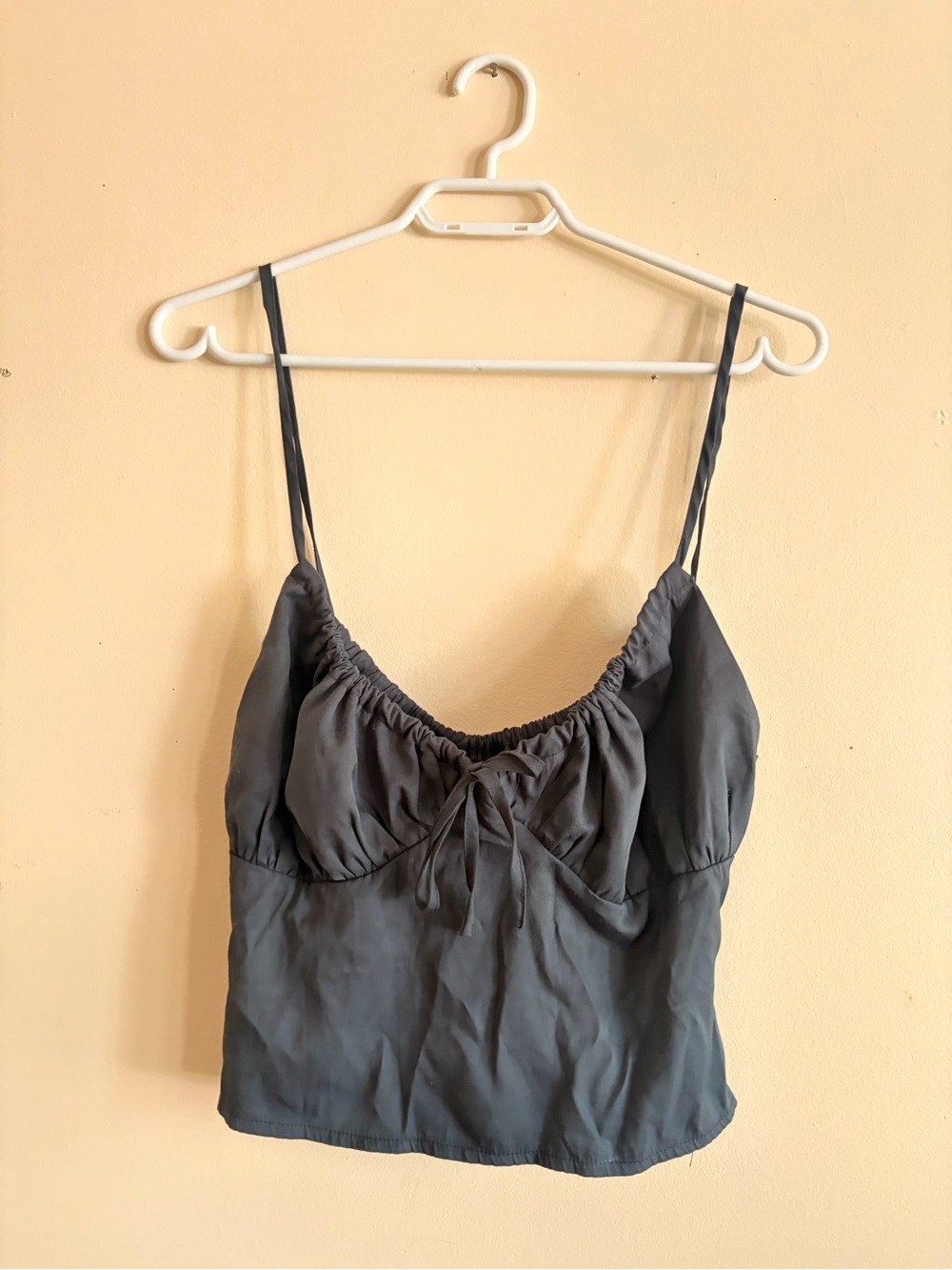 Charcoal Spaghetti Strap Cami Top